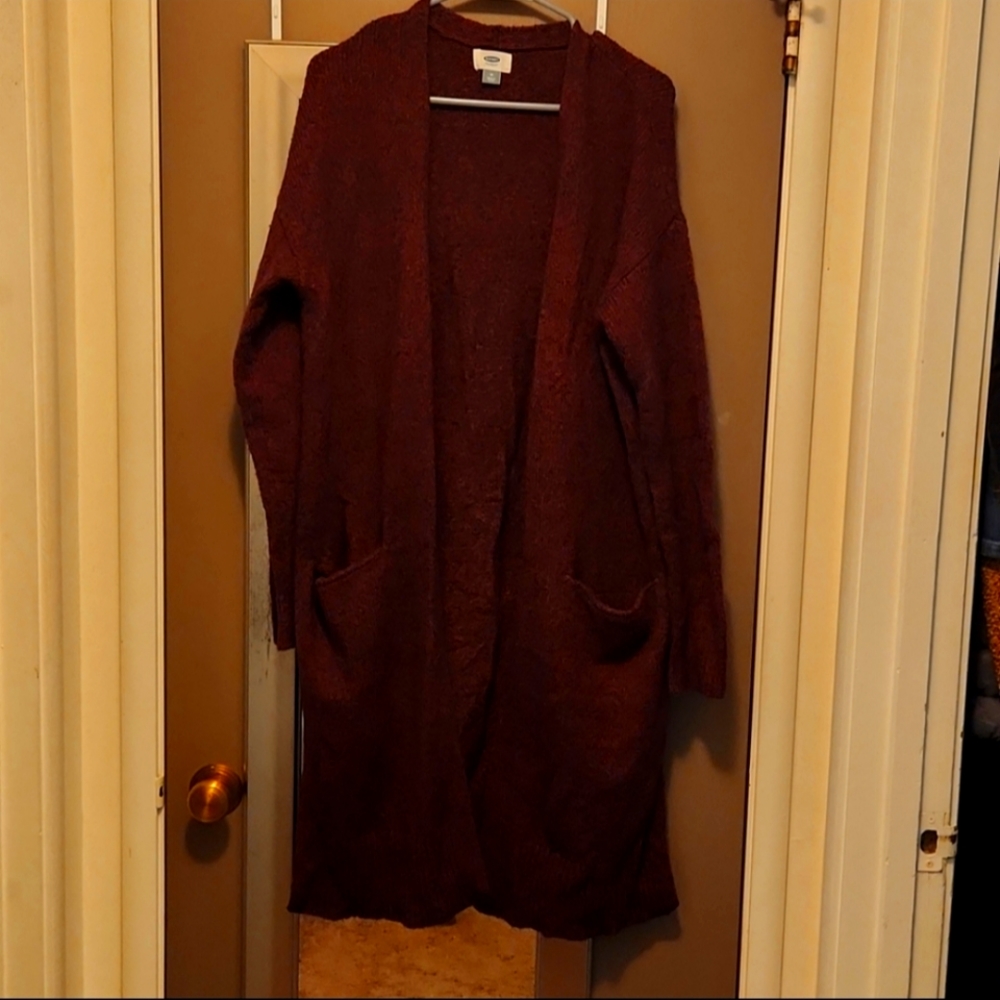 Maroon Old Navy Duster Cardigan small